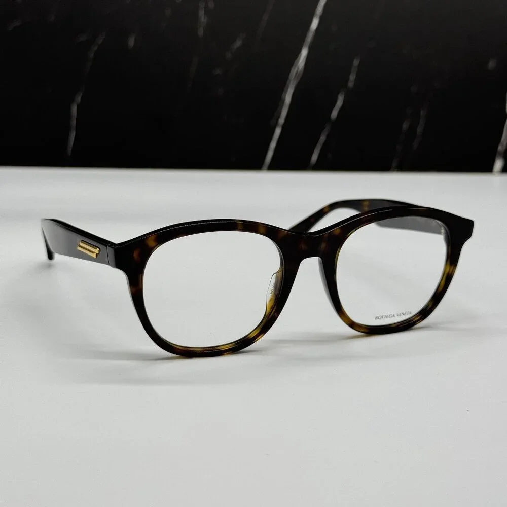 NEW BOTTEGA VENETA BV1130OA 002 HAVANA ROUND WOMEN EYEGLASSES